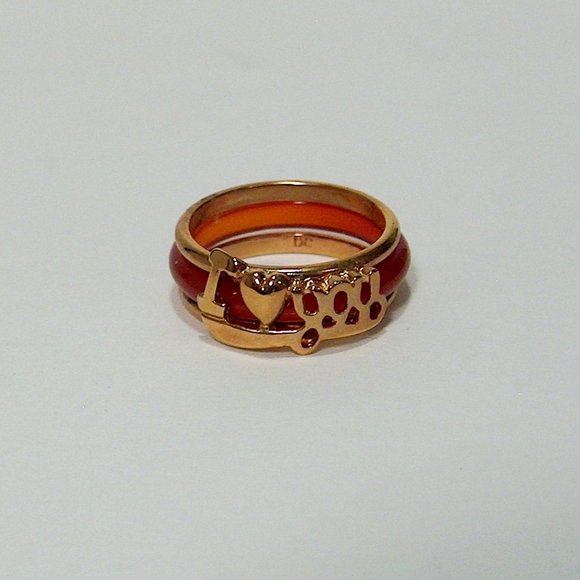 Valentine's Day Ring 18K Gold Plated I LOVE YOU Ring Nickle Free Size 8 - Picture 6 of 7